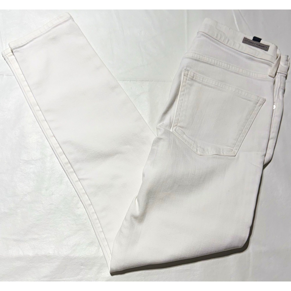 Citizens of Humanity White Skinny Jeans Mens 28 29 USA Made Stretch 1487-547